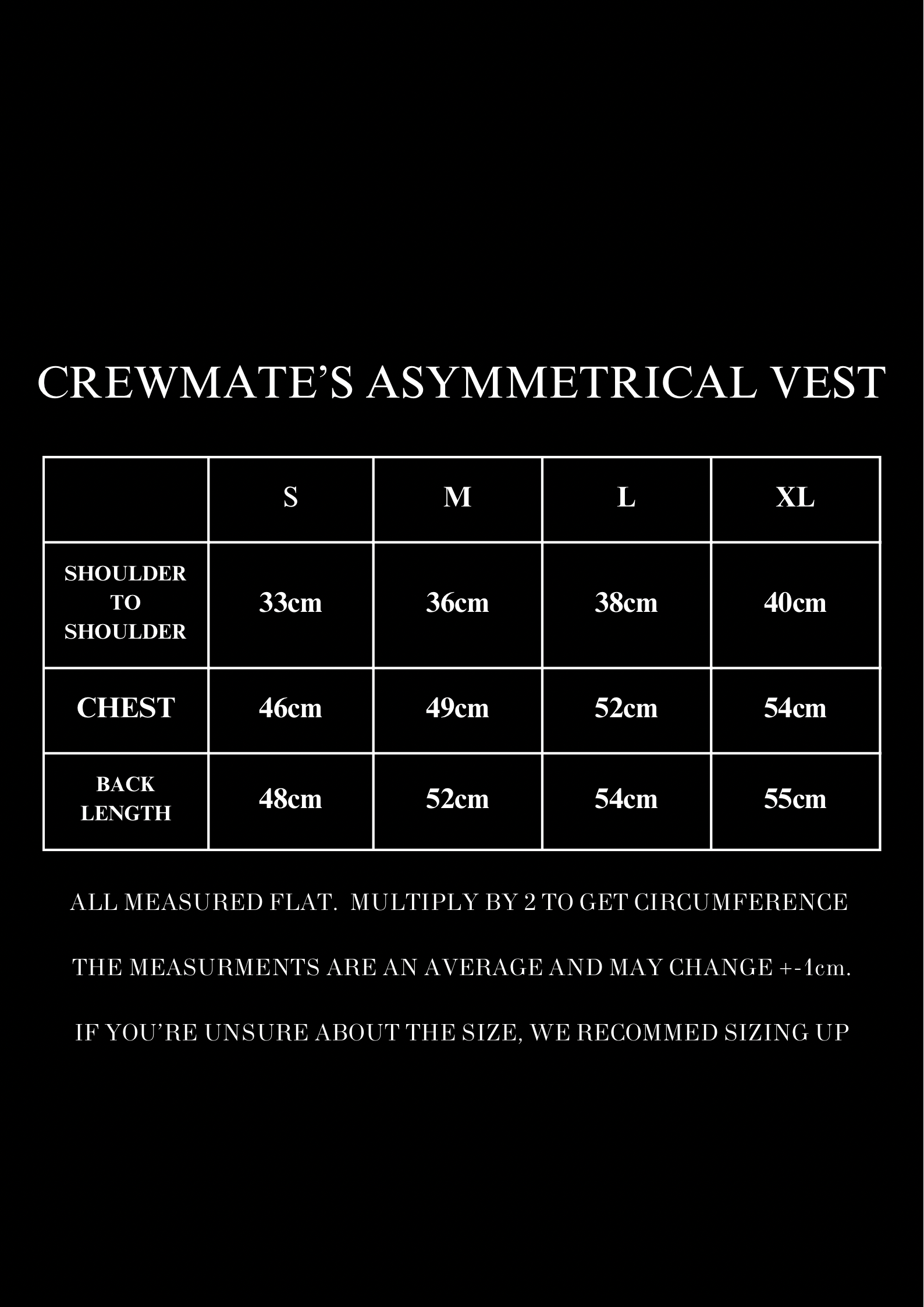 CREWMATE'S ASYMMETRICAL VEST
