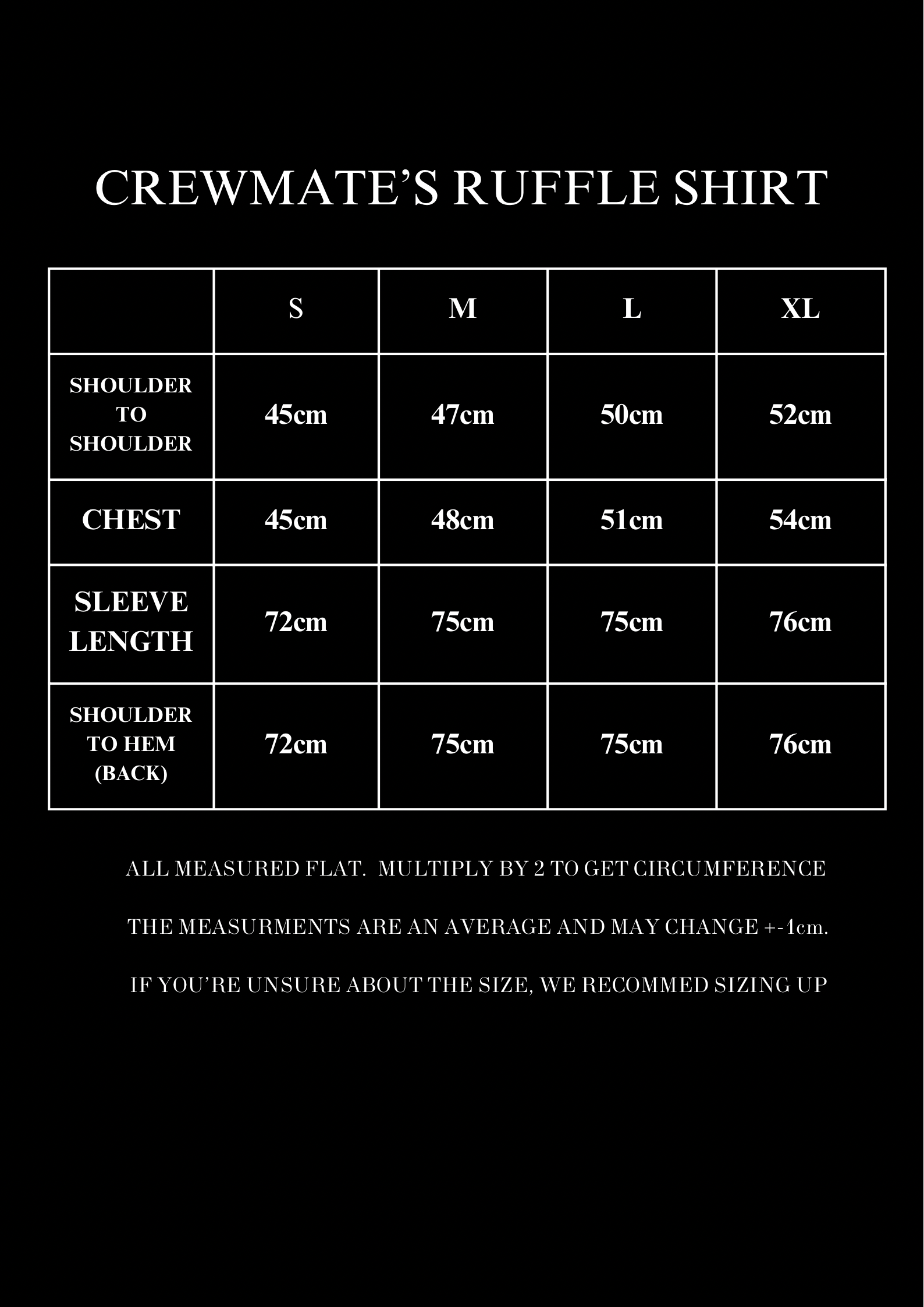 CREWMATE'S RUFFLE SHIRT