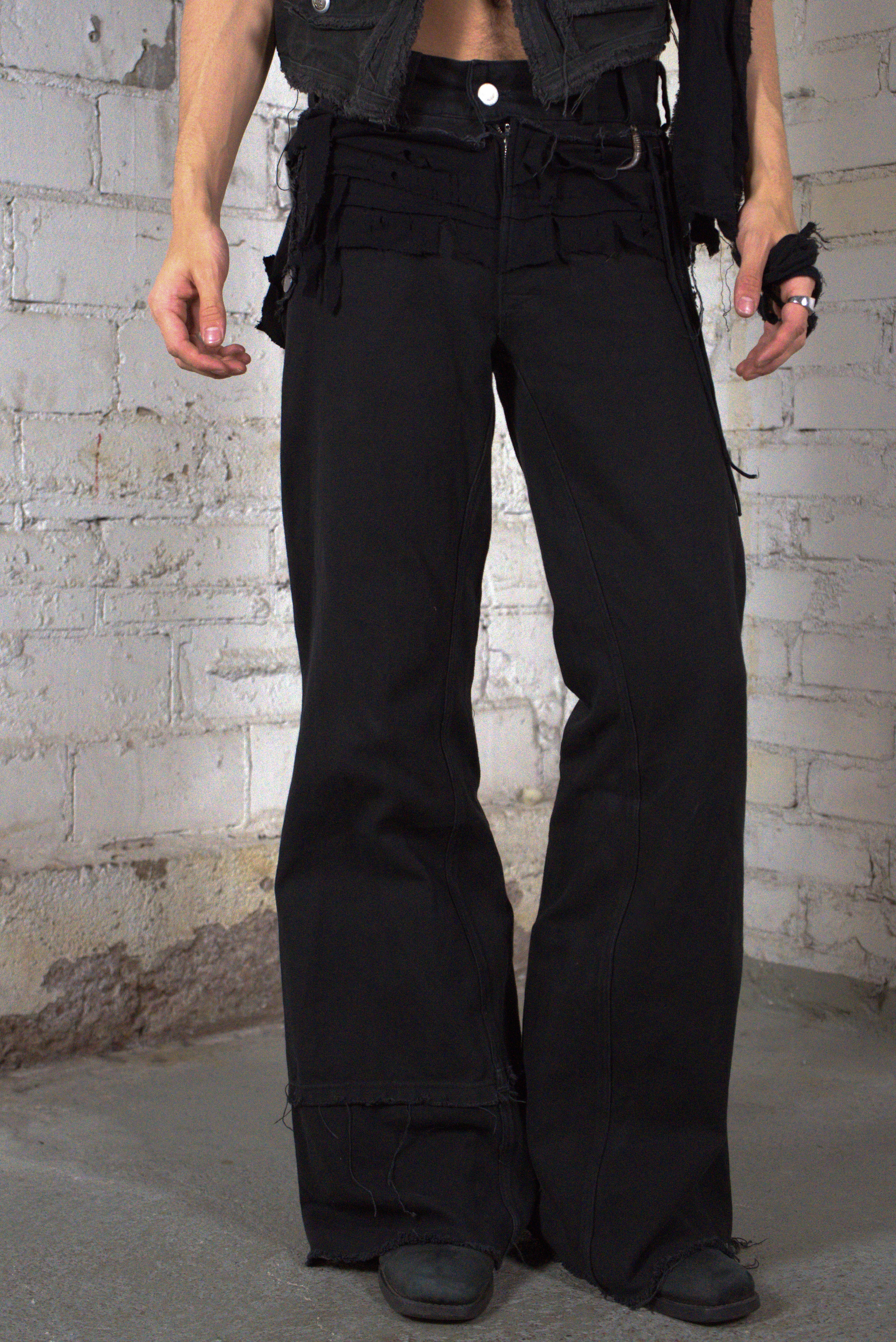 PIRATE'S LAYERED FLARED TROUSERS