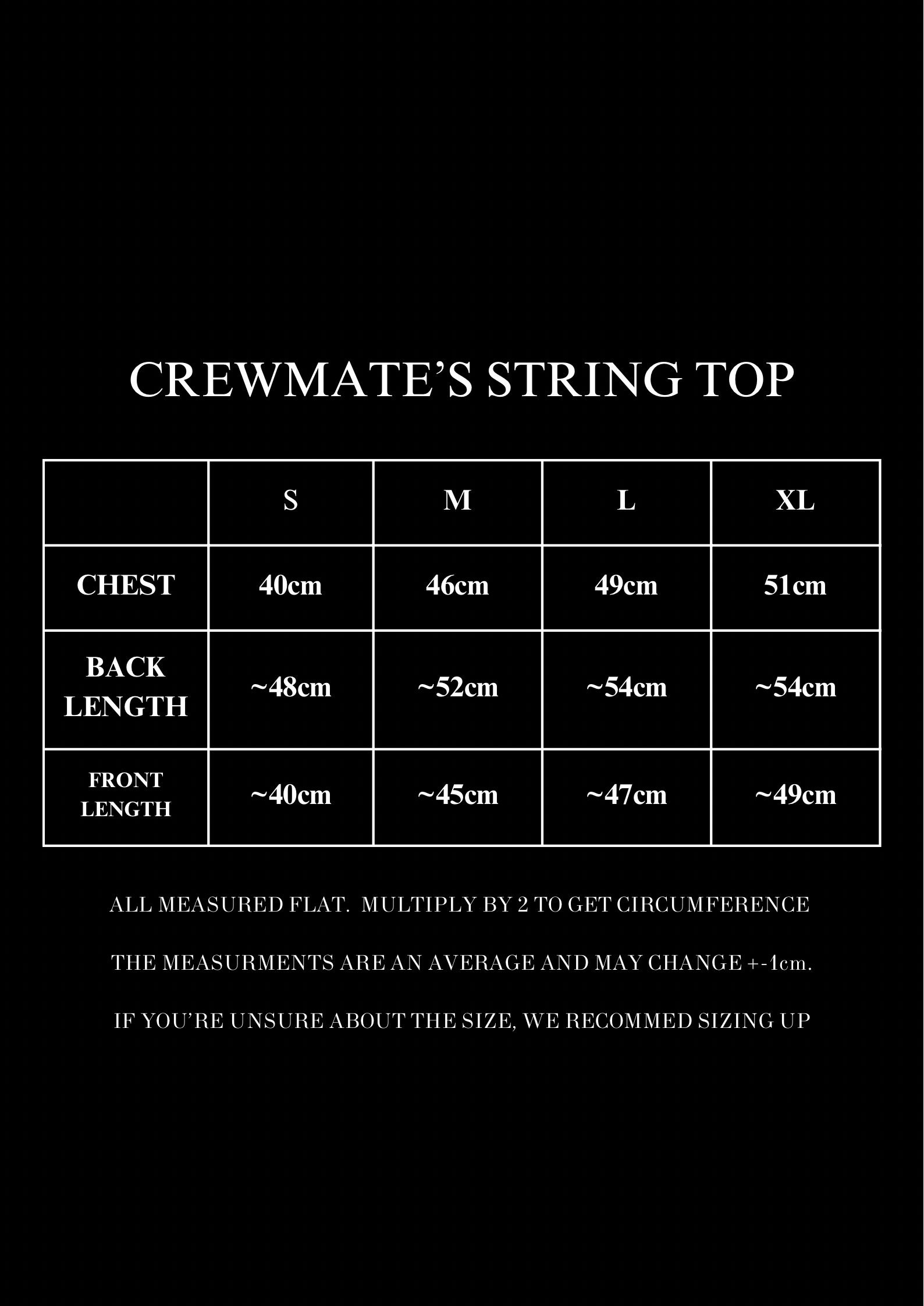 CREWMATE'S STRING TOP