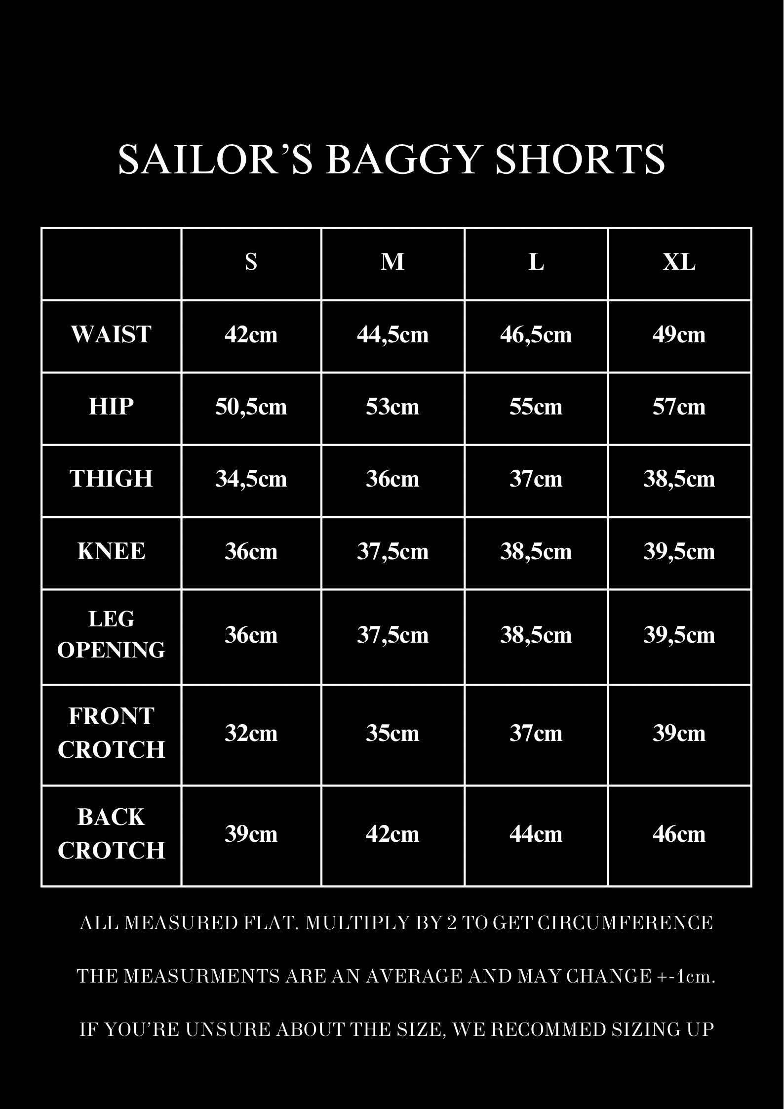 SAILOR'S BAGGY SHORTS