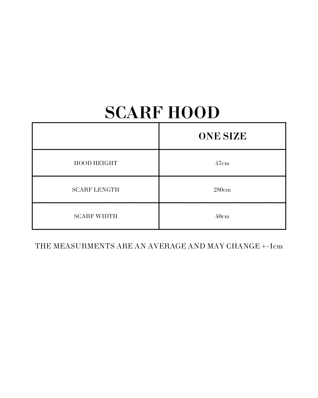 SCARF HOOD