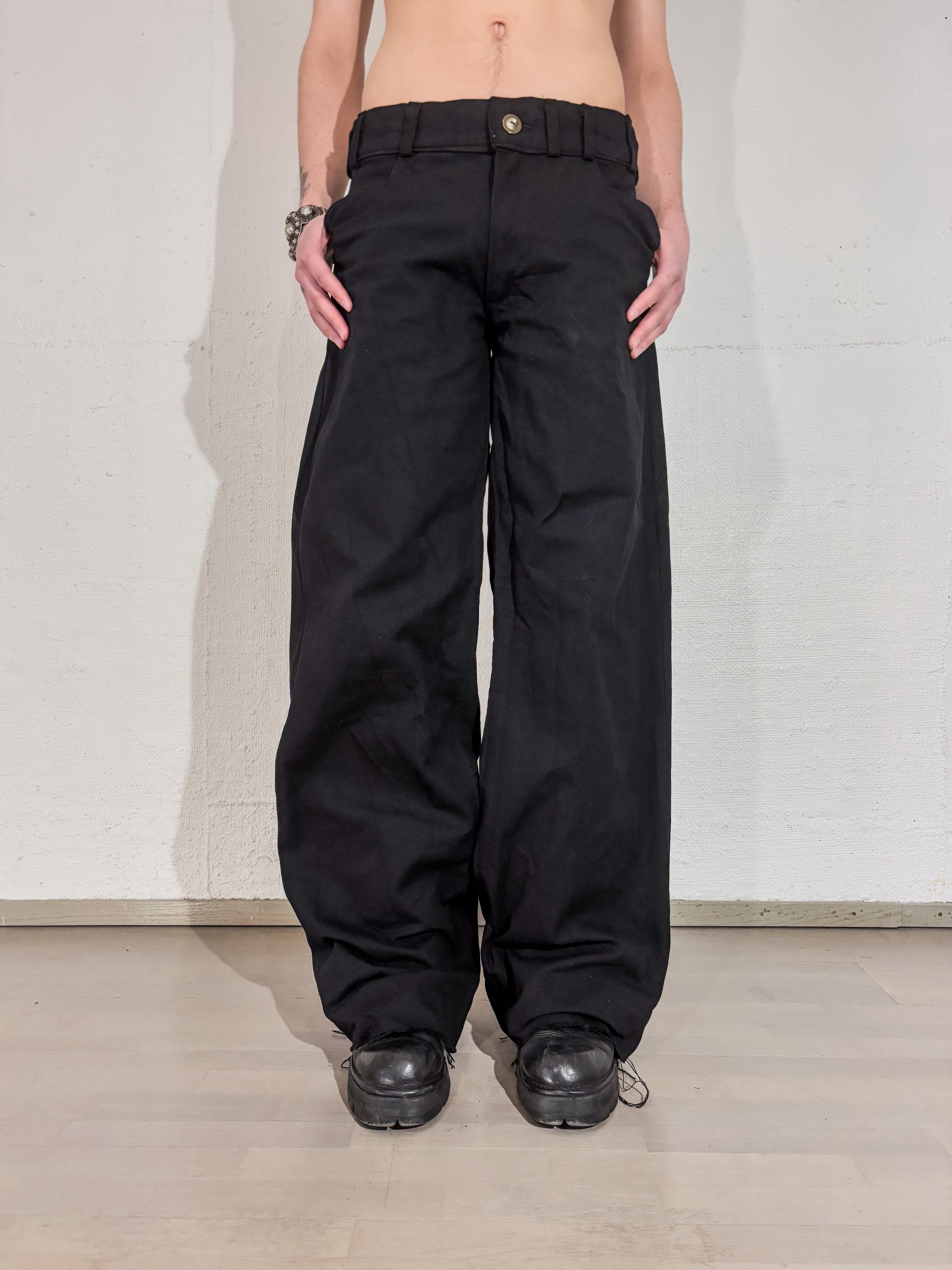LOOSE CANVAS TROUSERS