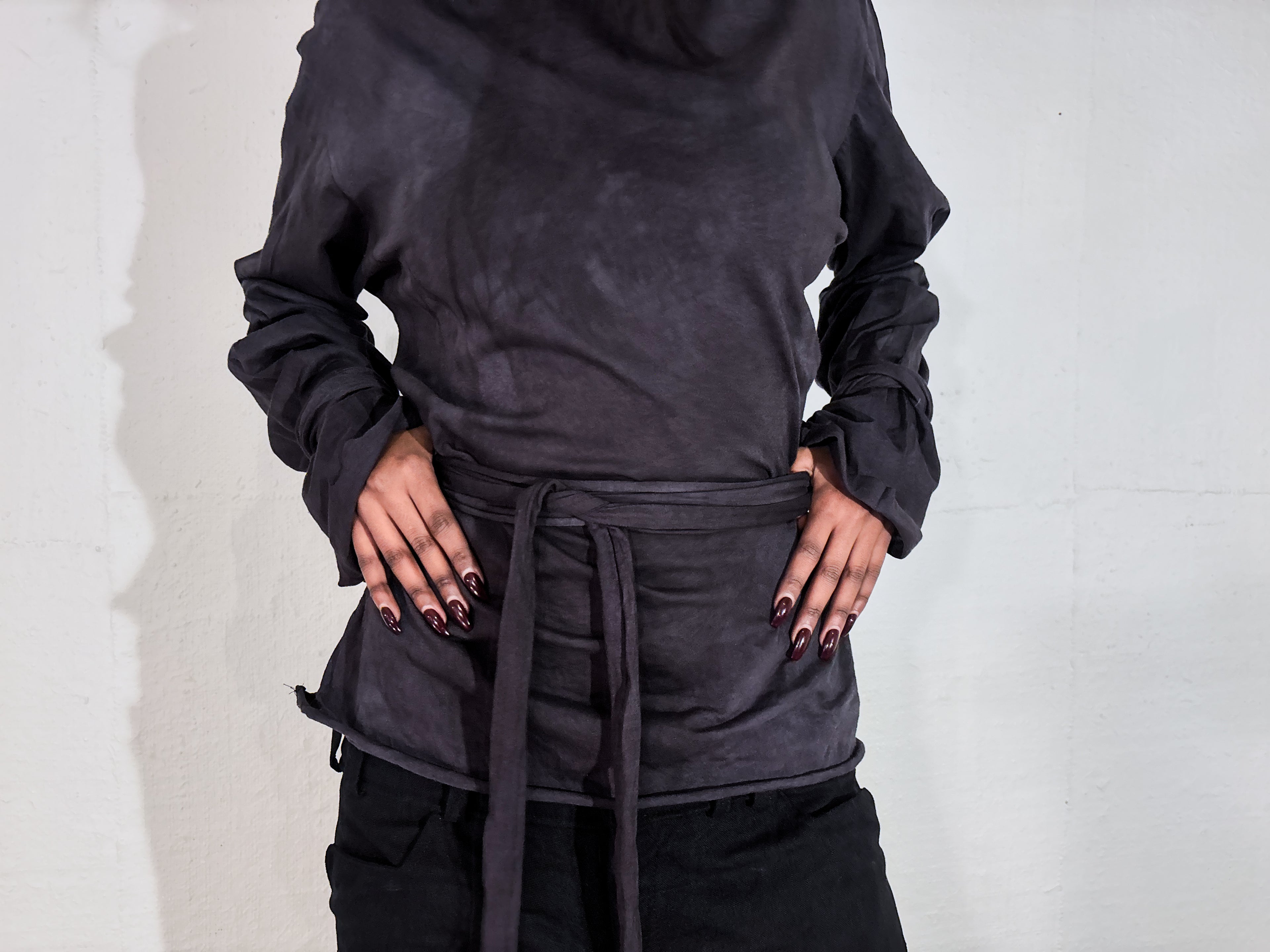 OVERDYED WRAP LONGSLEEVE
