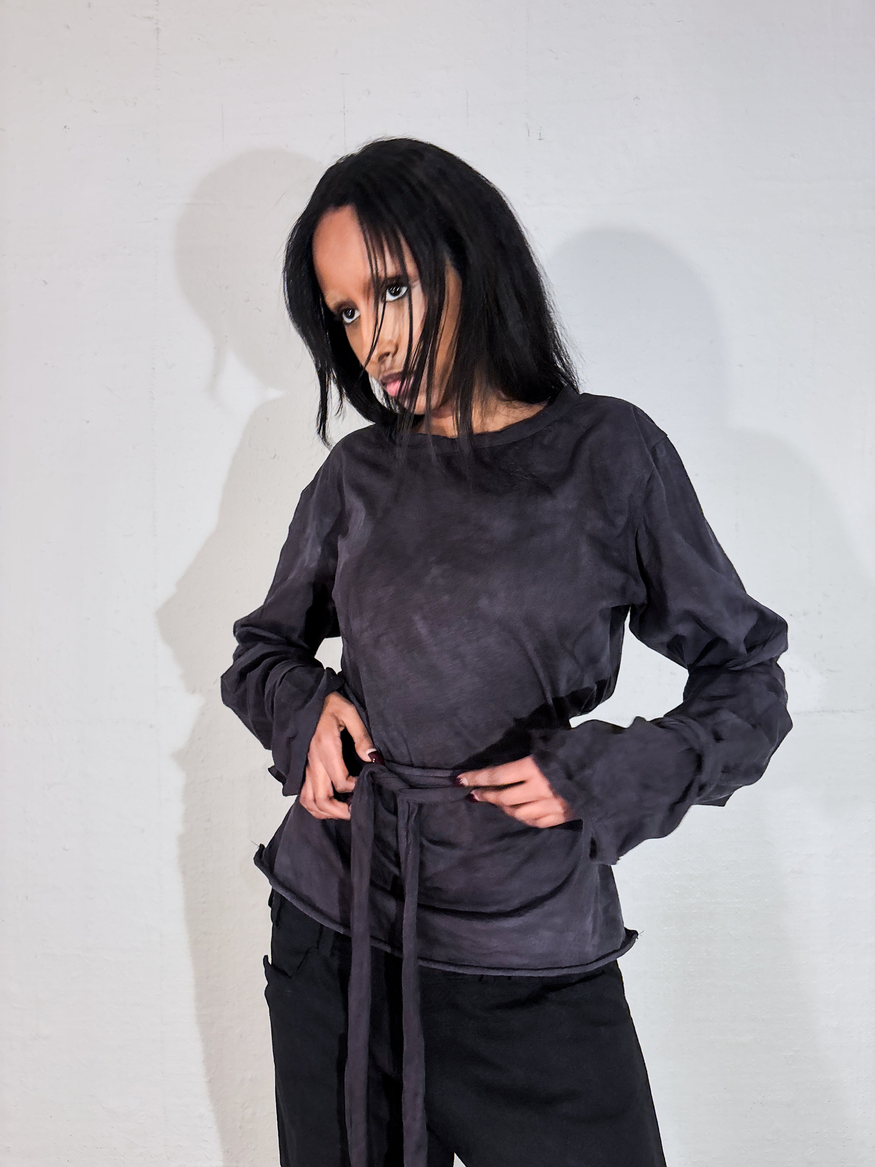 OVERDYED WRAP LONGSLEEVE