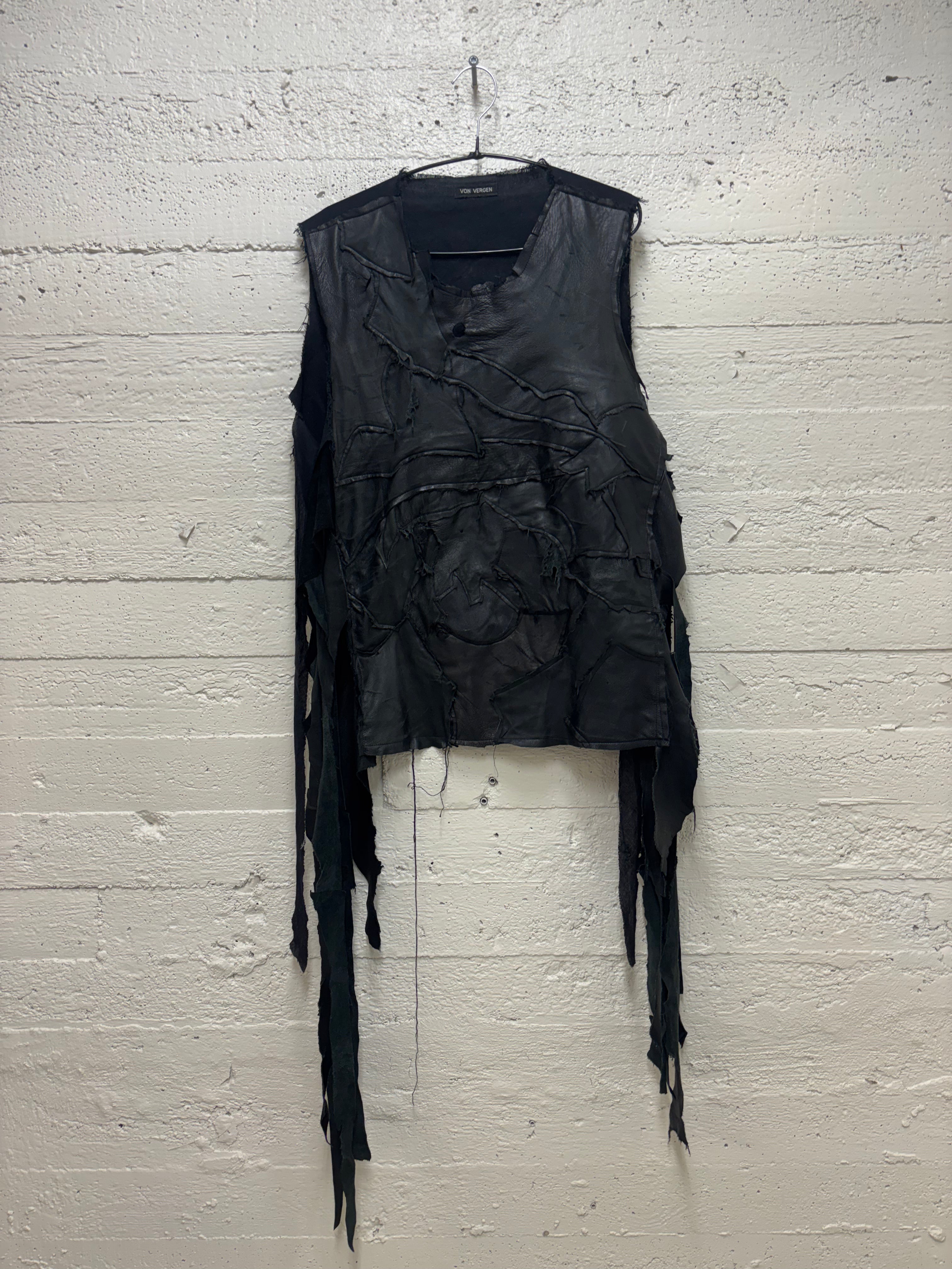 LEATHER PATCHWORK TOP
