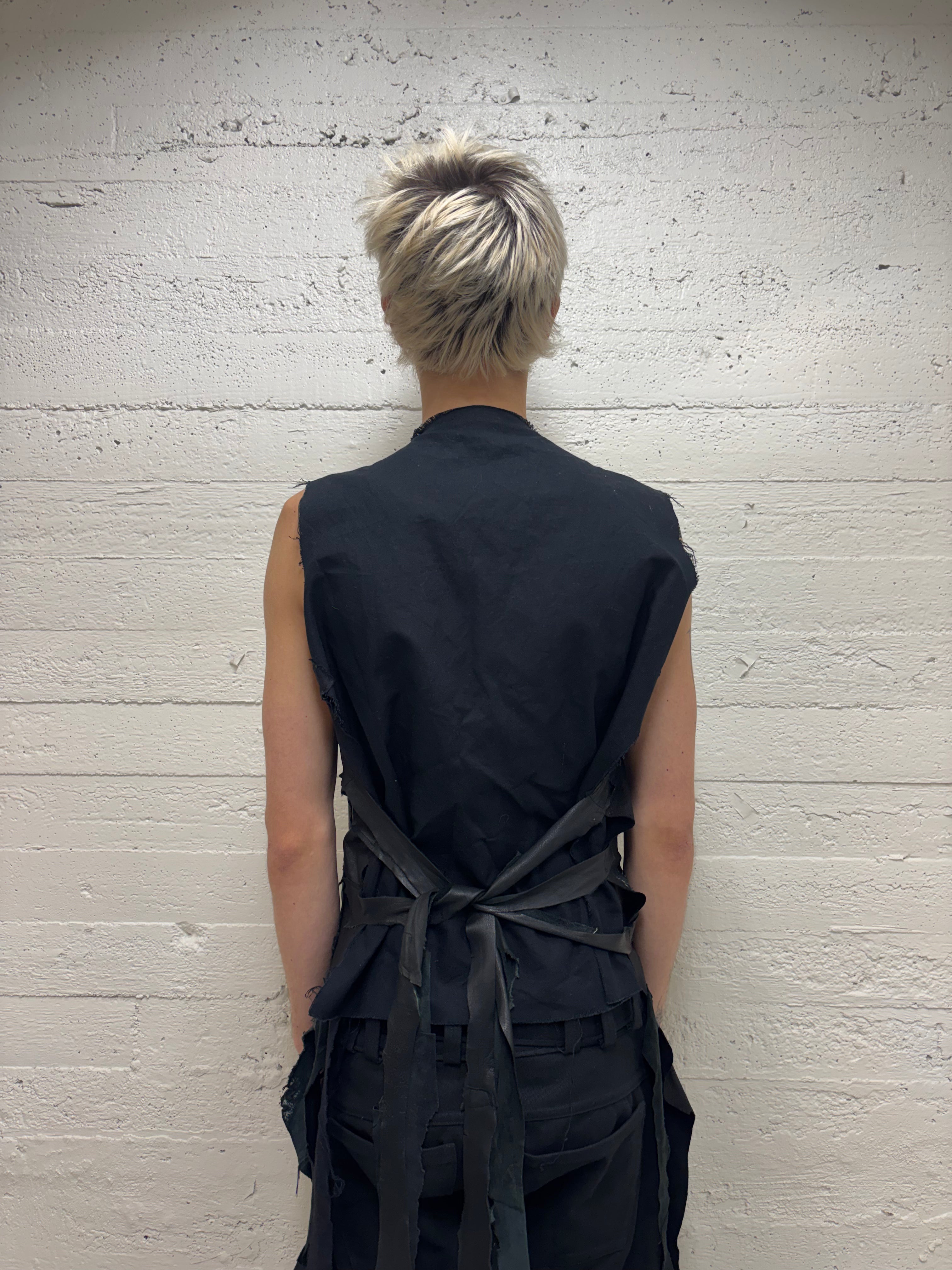 LEATHER PATCHWORK TOP
