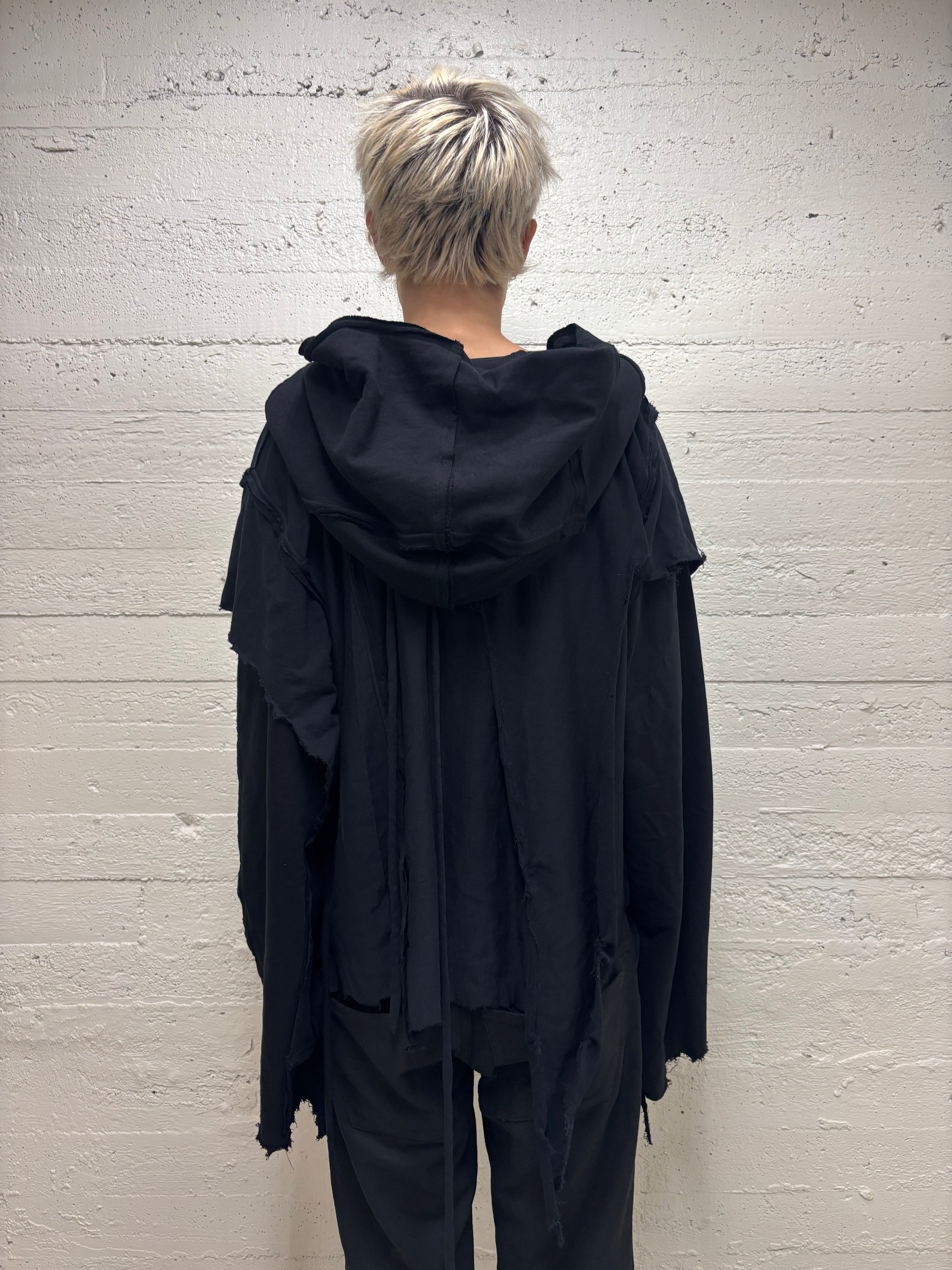PATCHWORK ASYMMETRICAL HOODIE