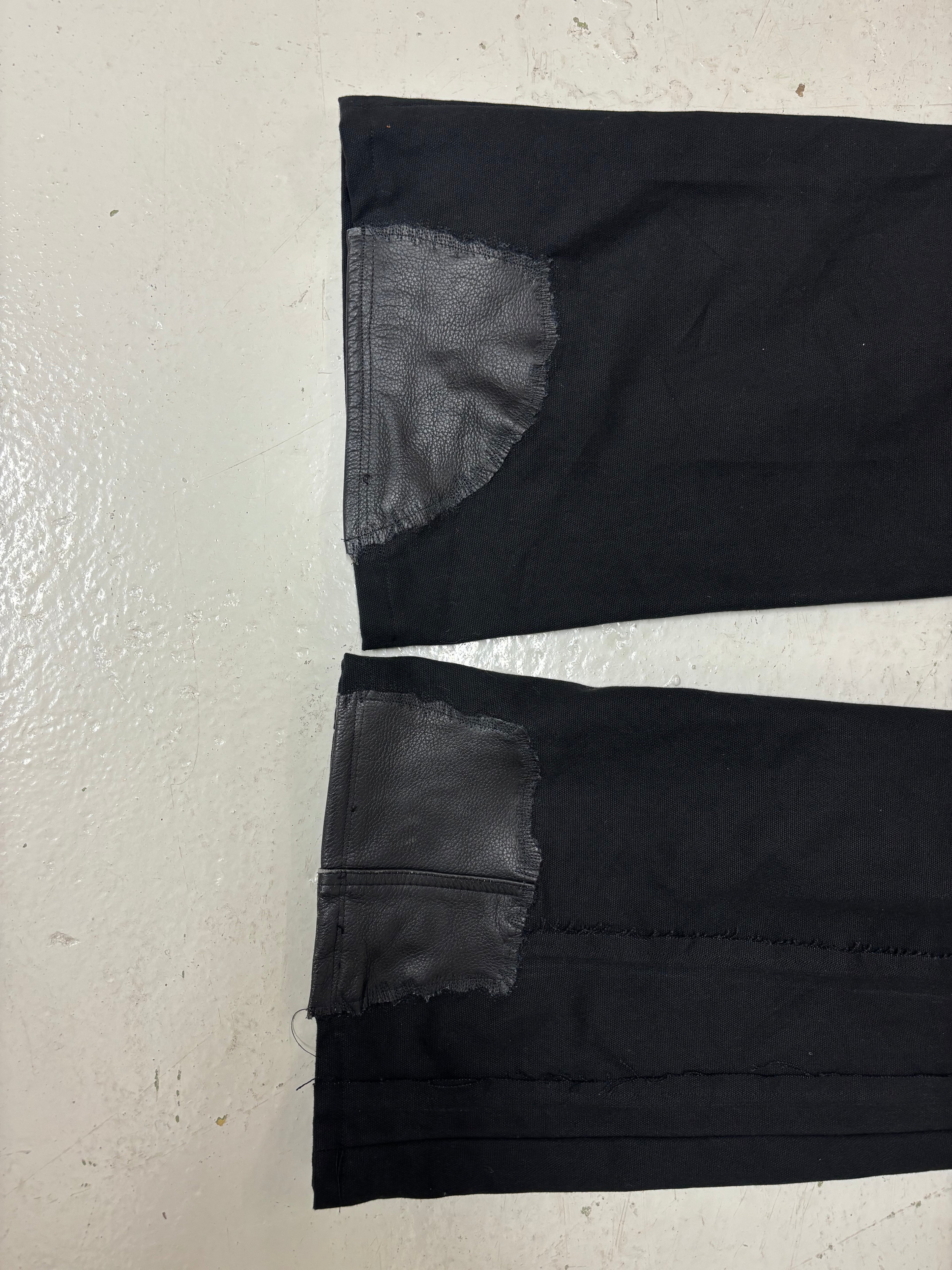 LEATHER REPAIRED TROUSERS