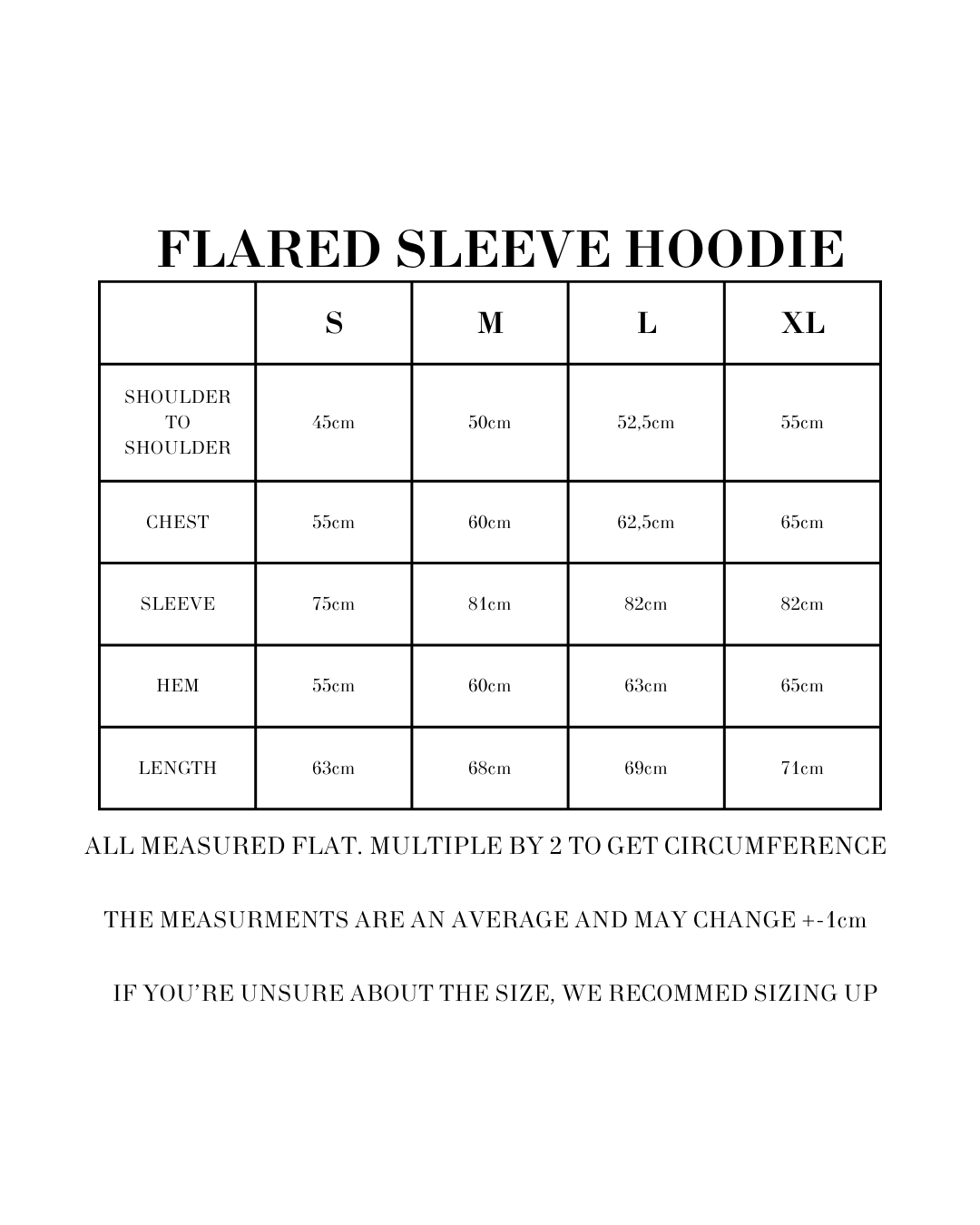 FLARED SLEEVE HOODIE