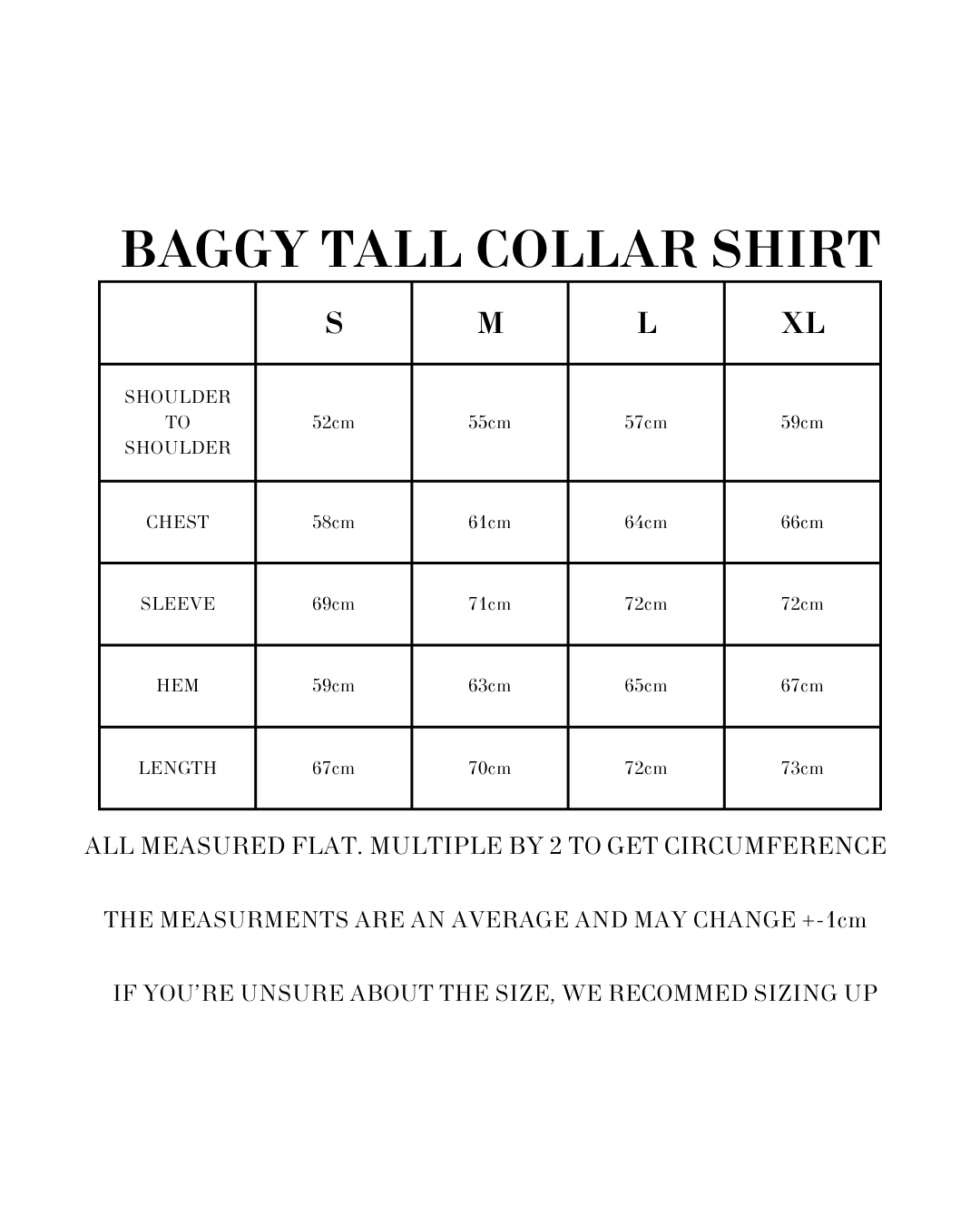 BAGGY TALL COLLAR SHIRT